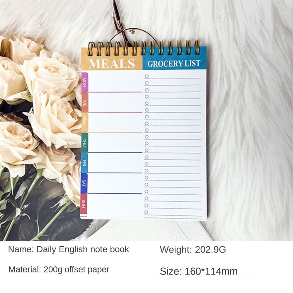 Meal Plan Notepad - Grand planificateur de tâches, bloc-notes de