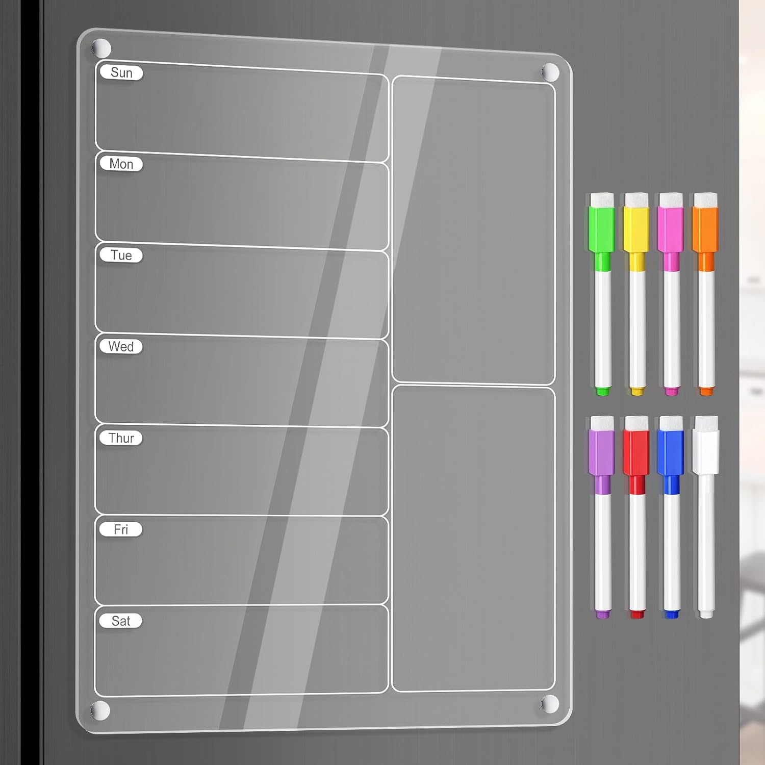 Meal Plan Notepad - Planificateur de repas hebdomadaire magnétique en