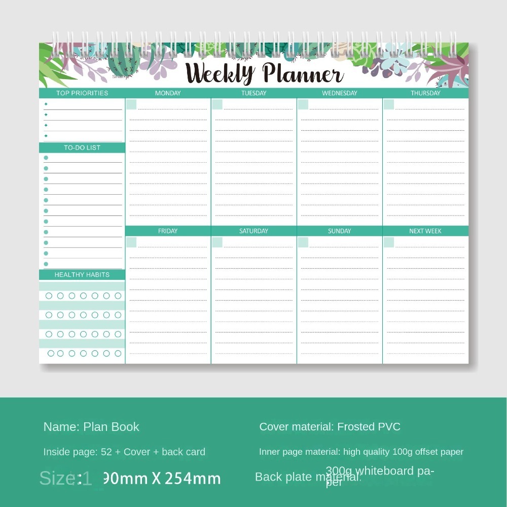 Grand planificateur de tâches, - Meal Plan Notepad avis et prix