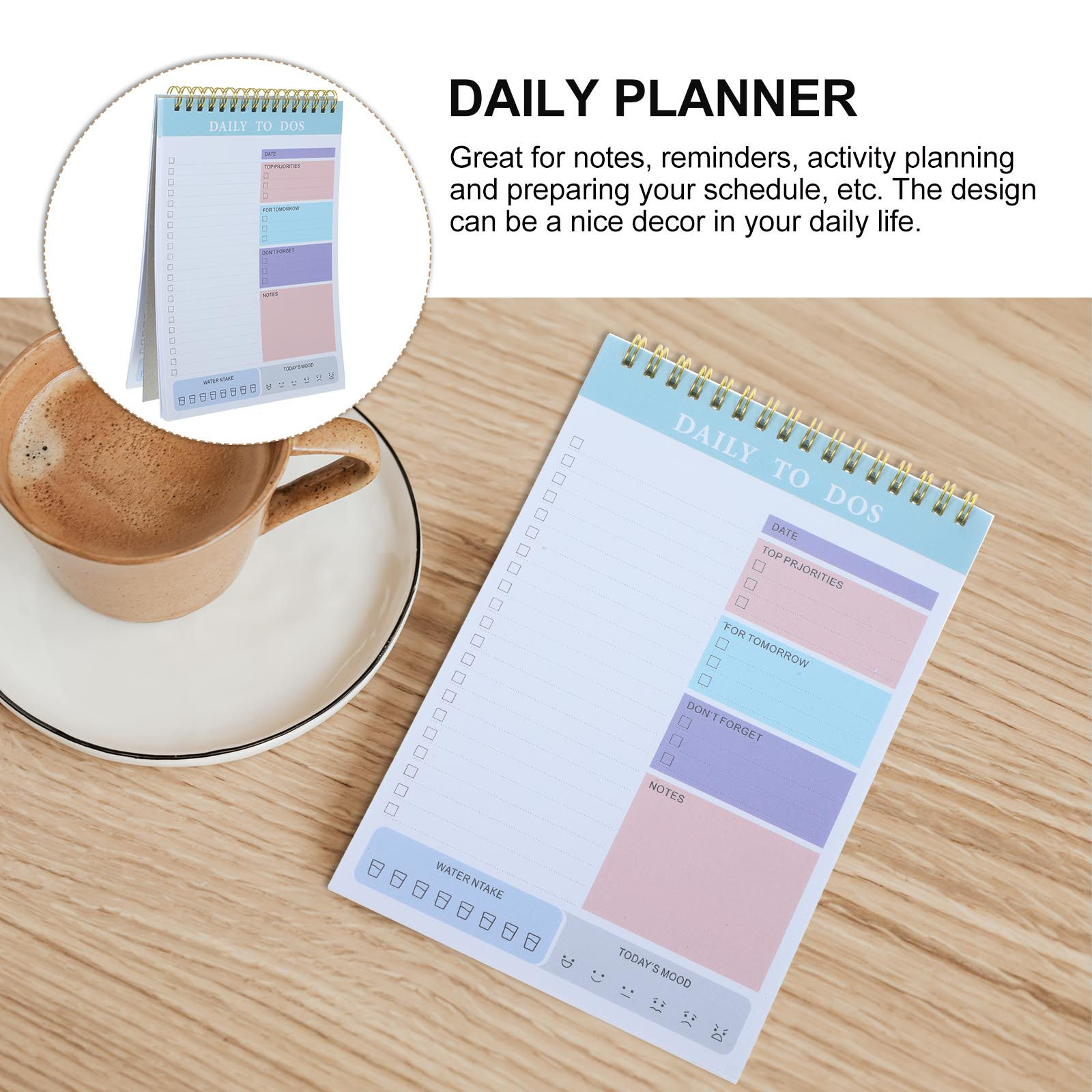 Bloc-notes agenda quotidien A5 - Meal Plan Notepad avis et prix