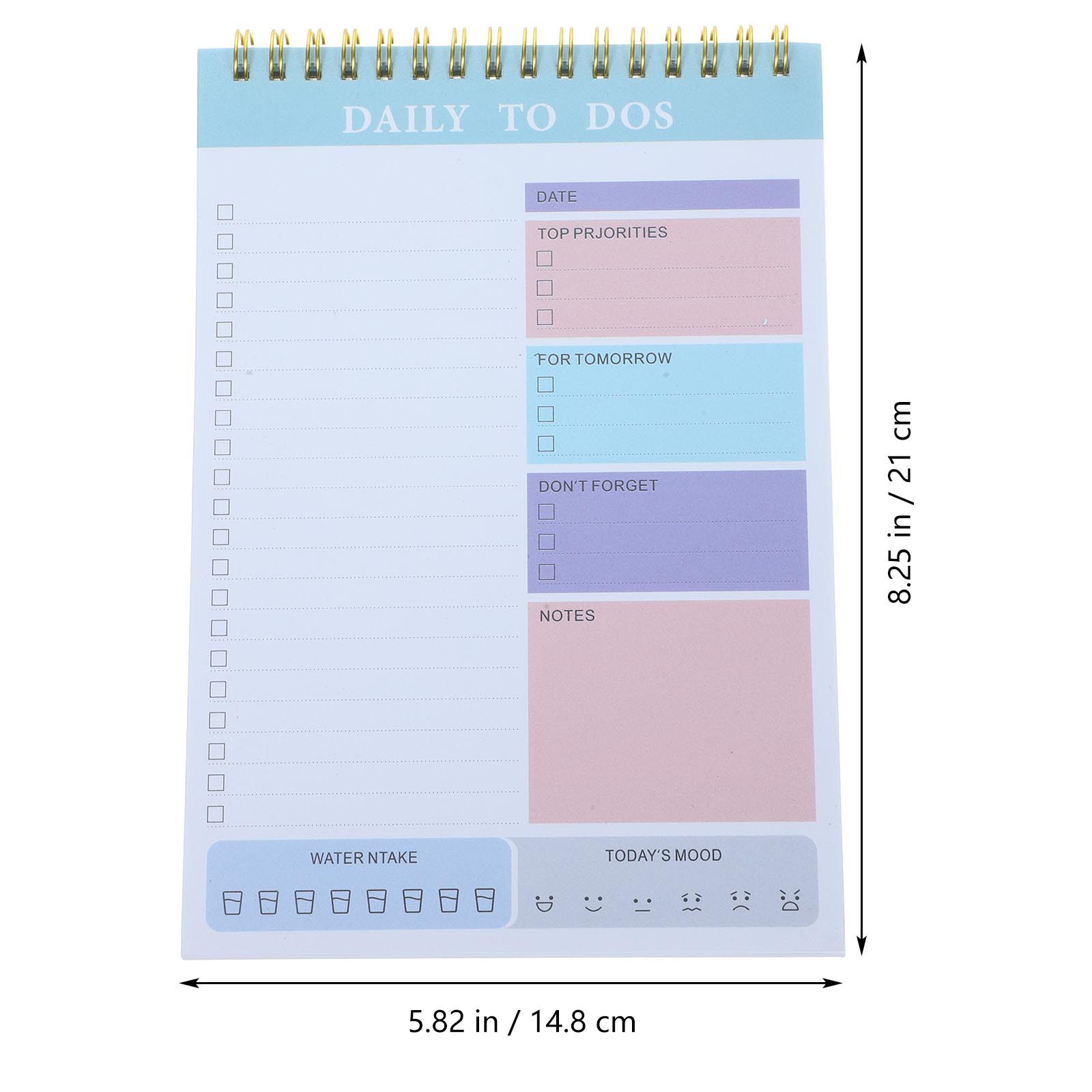 Bloc-notes agenda quotidien A5 - Meal Plan Notepad avis et prix
