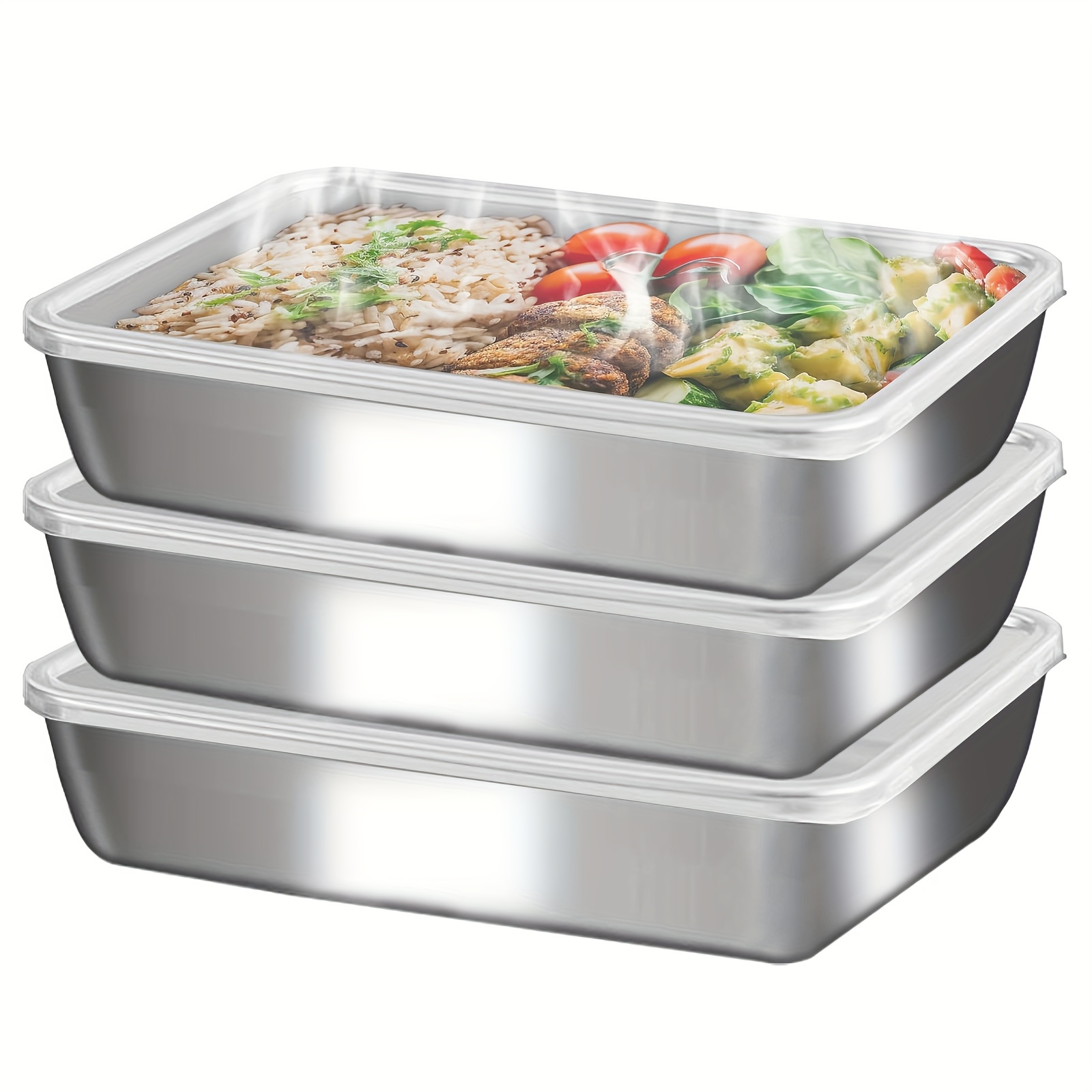 3 boîtes alimentaires en acier - Meal Prep Freezer avis et prix
