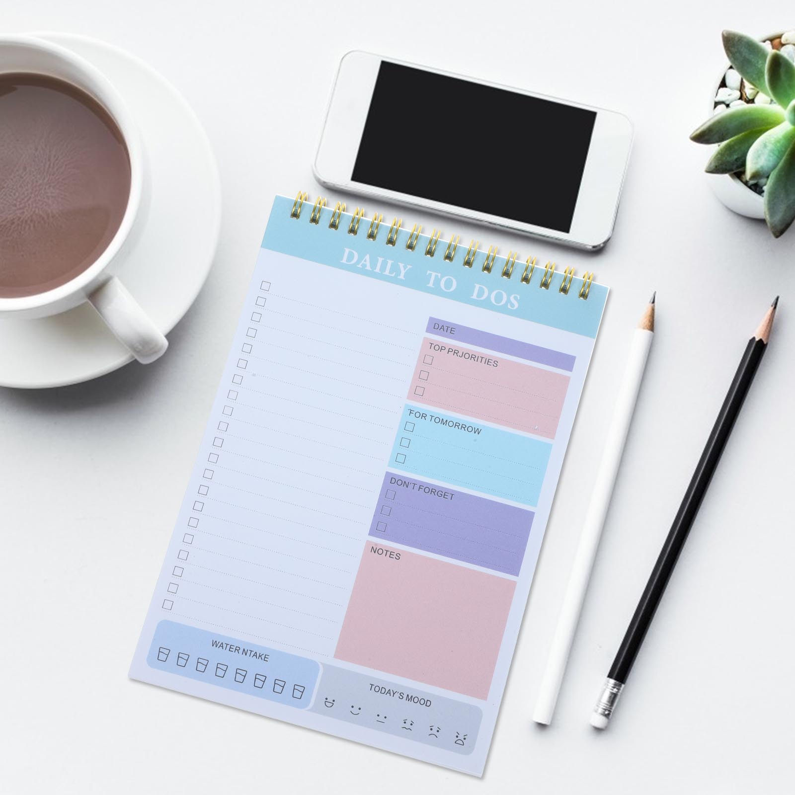 Bloc-notes agenda quotidien A5 - Meal Plan Notepad avis et prix