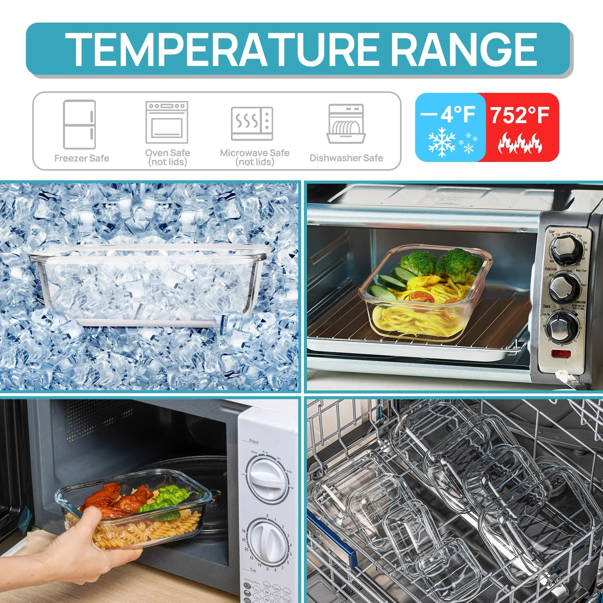 Boîte à déjeuner en verre, con - Meal Prep Freezer avis et prix
